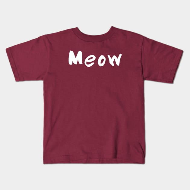 Meow Kids T-Shirt by pepques